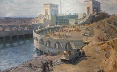 1937 г. Картина «Строительство шлюза №1»